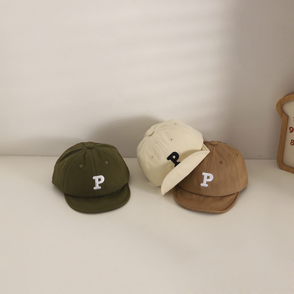 Mũ Lưỡi Trai Vành Mềm Thêu Chữ Đơn Giản Thời Trang Mùa Hè Cho Bé