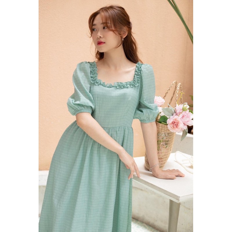 AURORA DRESS - Váy cổ vuông tiểu thư | BigBuy360 - bigbuy360.vn