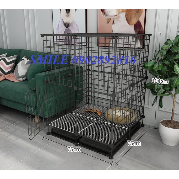 [TẶNG KHAY VỆ SINH] COMBO CHUỒNG, LỒNG LƯỚI THÉP LOẠI LỚN BIGSIZE CHO CHÓ MÈO THÚ CƯNG ĐA NĂNG