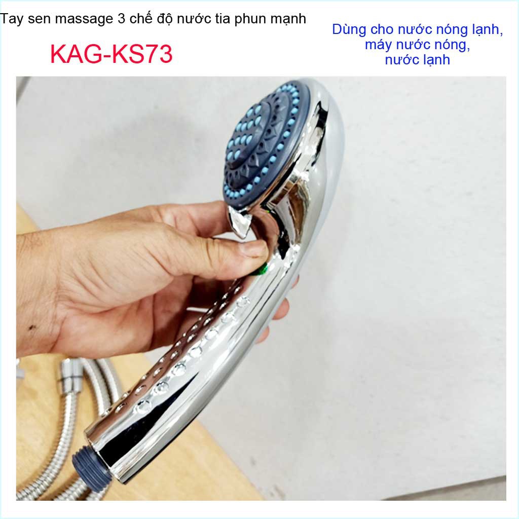 Vòi sen tắm cao cấp KAG-KS73 trọn bộ có dây, Best Sales shower head vòi hoa sen tia nước mạnh sử dụng tốt
