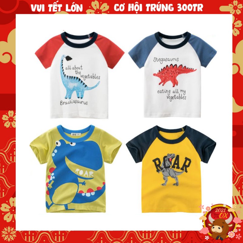 Áo bé trai 27KIDS áo thun cho bé in hình CÁ MẬP ngộ nghĩnh chất cotton hàng xuất Âu Mỹ 100% COTTON