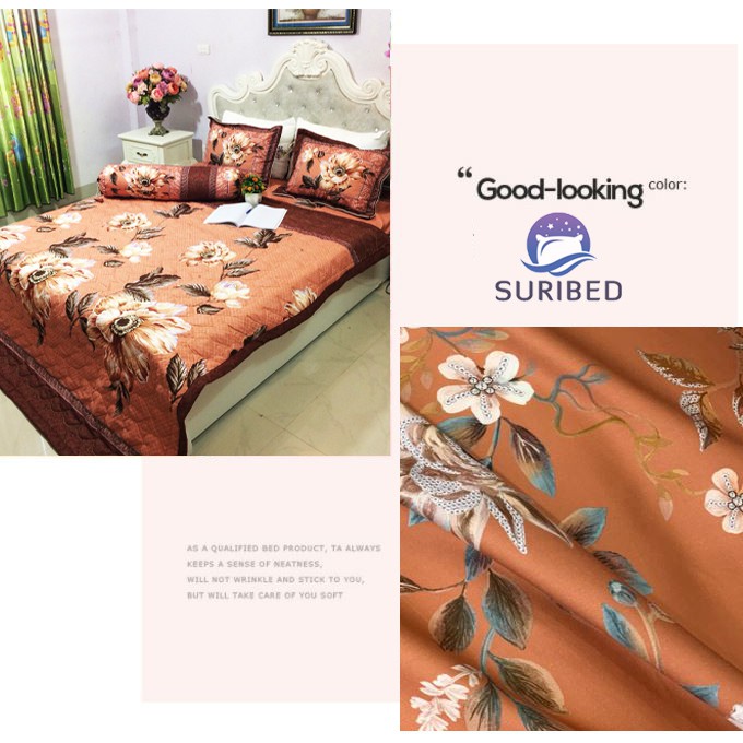 chăn ga💖FREESHIP💖bộ chăn ga 5 món họa tiết hoa hòe nâu CHANGABN21 set bao gồm 1 chăn 1 ga 2 gối 1 gối ôm cao cấp | BigBuy360 - bigbuy360.vn