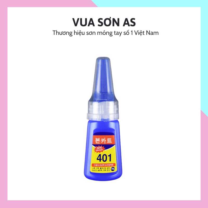 Keo dán móng giả gắn móng giả keo 401 keo bê tông gắn đá Waloc siêu chắc phụ kiện nail giá rẻ VUA SƠN AS 20g