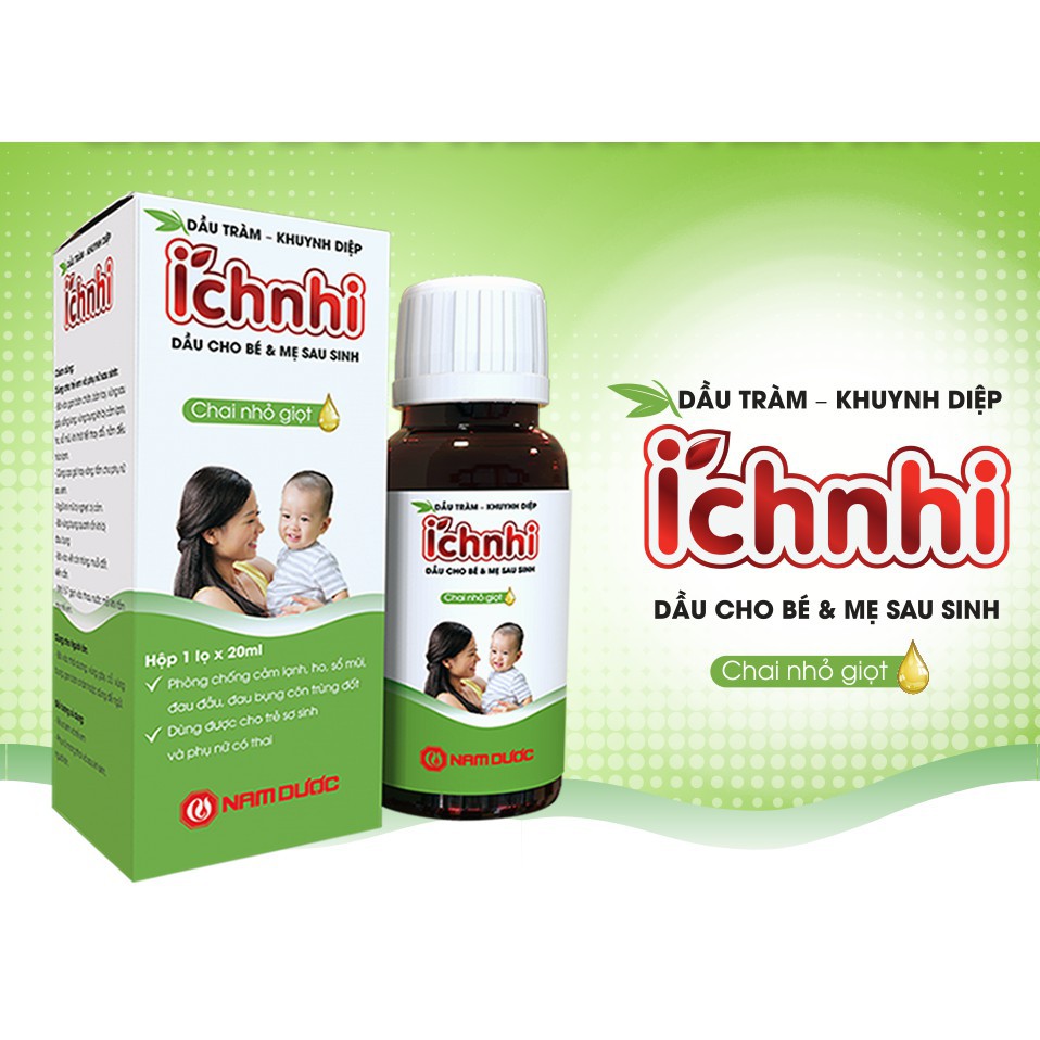 [CHÍNH HÃNG] Dầu Tràm – Khuynh diệp Ích Nhi- Dầu cho trẻ sơ sinh và phụ nữ mang thai (30ml)