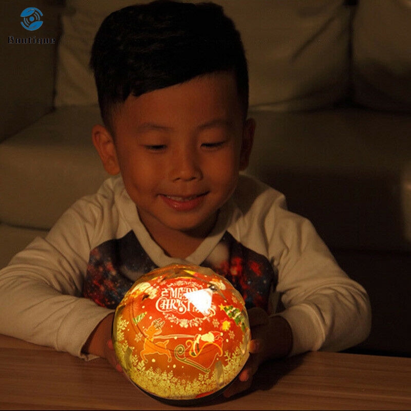 Đèn Ngủ Chiếu Hình Hành Tinh Xoay 360 Độ Kèm 5 Miếng Dán