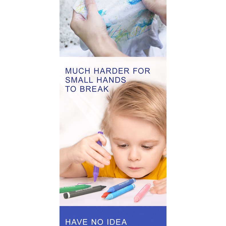 Mideer hộp bút sáp màu nhiều loại hộp sắt có thể chùi rửa được washable crayon 12 24 36 màu