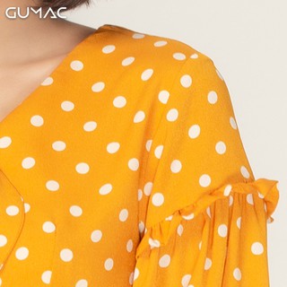 Đầm bi cổ V nơ DA928 GUMAC