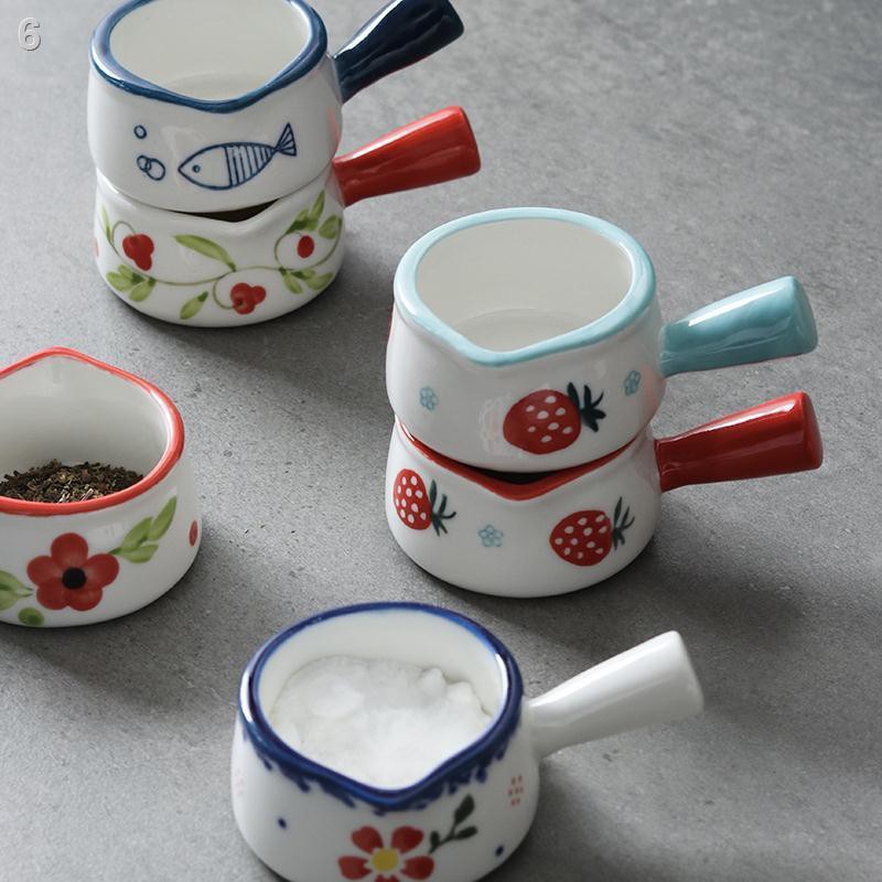 Bình đựng sữa bằng gốm Nhật Bản có tay cầm mini, nhỏ, cốc sữa, cầm, đĩa nước sốt, cà phê Gia dụng