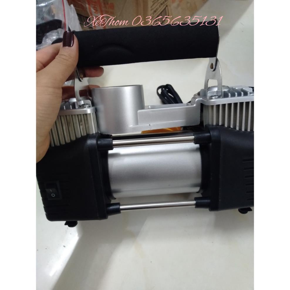 (Hàng mới + video ảnh thật) Bơm Ô Tô 2 Piston Xylanh AIR COMPRESSOR Công Suất Lớn Siêu Khỏe Siêu Nhanh - BH 6 tháng