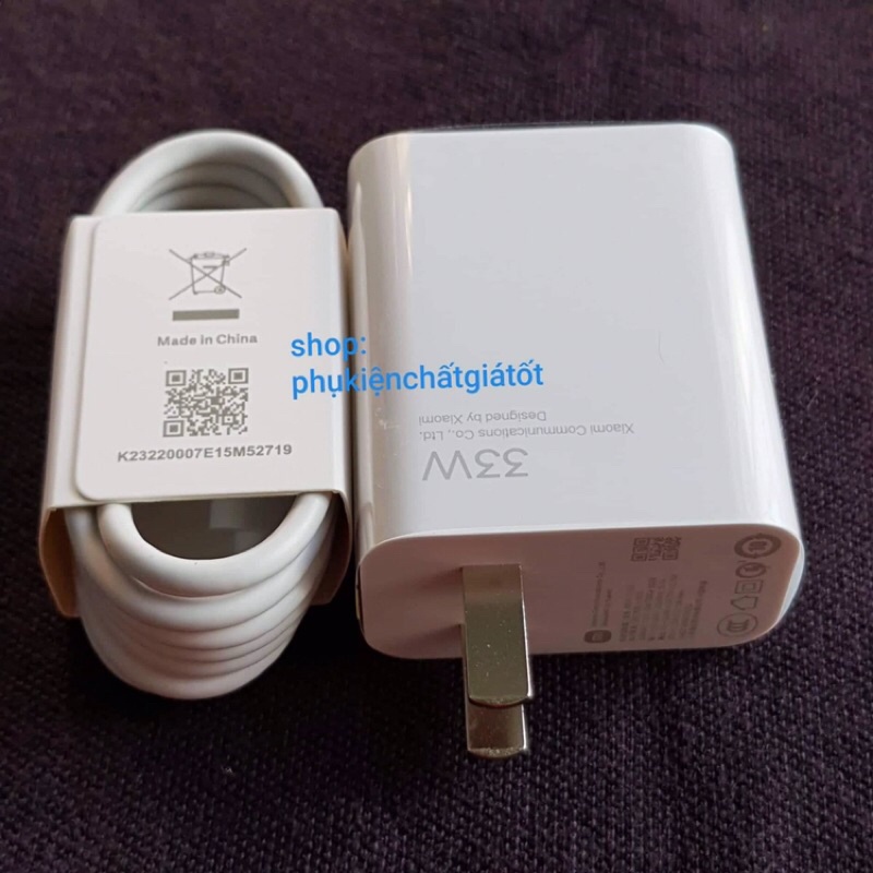 Bộ sạc nhanh 33W XIAOMI - REDMI - POCO Chính hãng new seal.