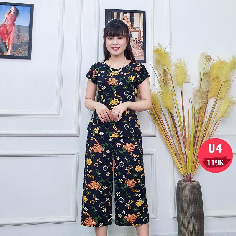 Bộ hoa trung tuổi size 40-58kg