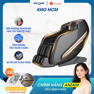 Ghế massage Anzani 5D 919 công nghệ dò tìm huyệt đạo thông minh cùng bảng điều khiển cảm ứng