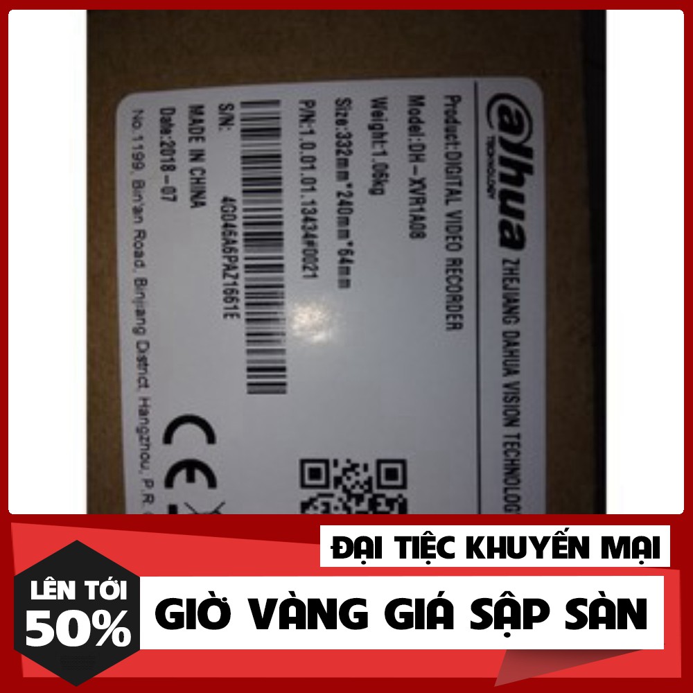 🍀 ĐẦU GHI HÌNH DAHUA 8 CỔNG DH-XVR1A08 - Hàng chính hãng 100%.