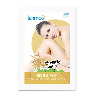 Kem Và Bột Tắm Trắng Bột Cám Gạo & Sữa Tươi Lanmos 120g