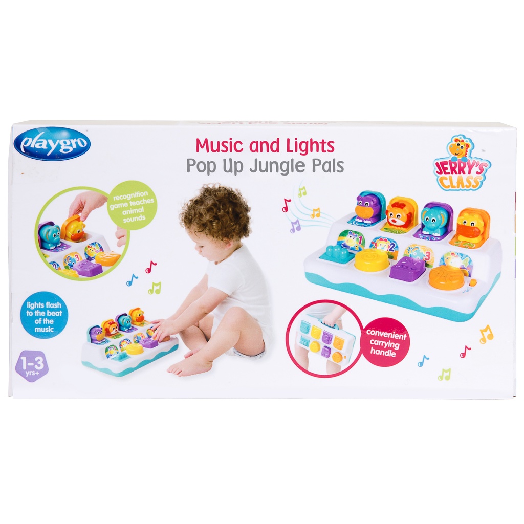 Đồ chơi những người bạn rừng xanh phát nhạc có đèn Playgro, cho bé từ 12 tháng