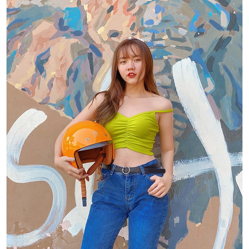 Nón bảo hiểm 3/4 ROYAL M139 có kính âm màu vàng nghệ cam bóng