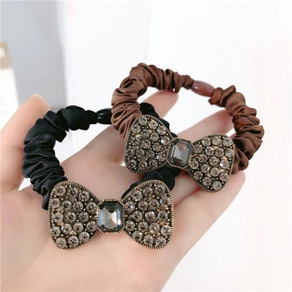 Cột tóc buộc tóc nơ đính đá sang trọng cho nữ