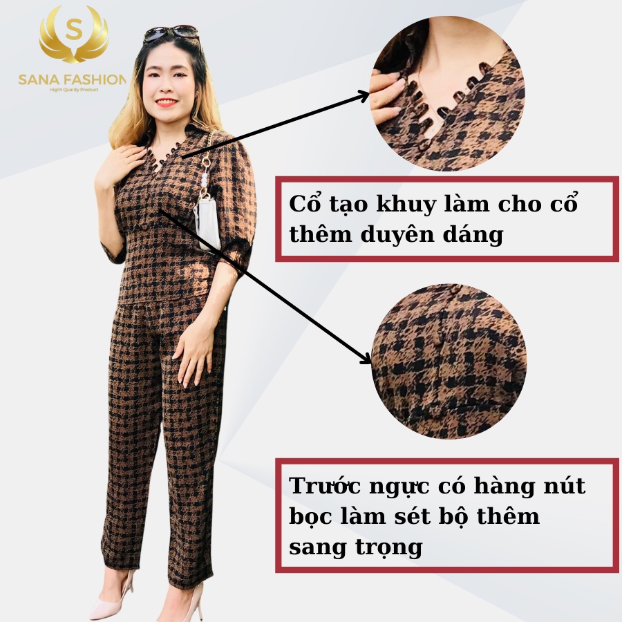 Sét bộ nữ mặc nhà chất lụa mango Cao cấp Ms.1331