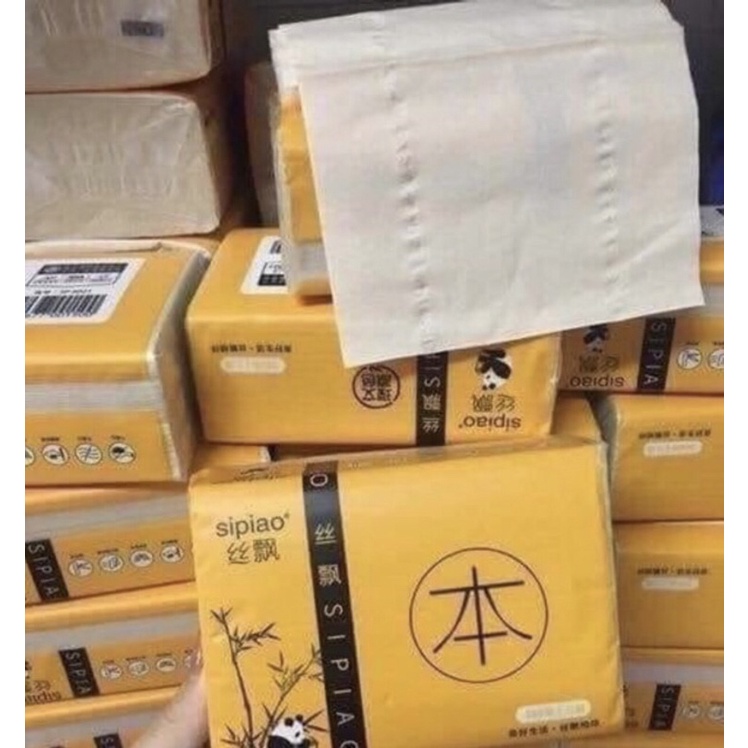 COMBO 6 GÓI GIẤY ĂN GẤU TRÚC SIÊU DAI MỖI GÓI 300 TỜ