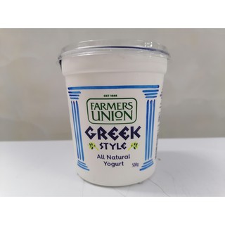 [500g – (X.Dương) ALL NATURAL] Sữa chua kiểu Hy Lạp vị Tự nhiên [Australia] FARMES UNION Greek Style (halal) (nw5)