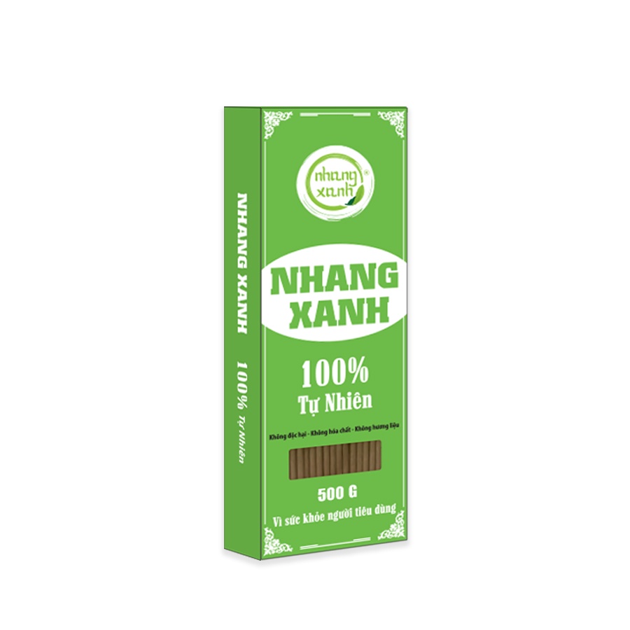 Nhang trầm hương phổ thông Nhang Xanh 30cm - Ít khói - Hương trầm dịu nhẹ, an toàn