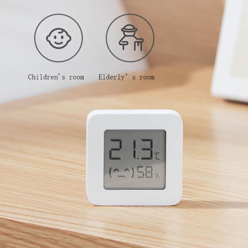 Đồng hồ nhiệt kế cảm biến nhiệt độ và độ ẩm thông minh Xiaomi MI Temperature and Humidity Monitor 2 | Chính hãng