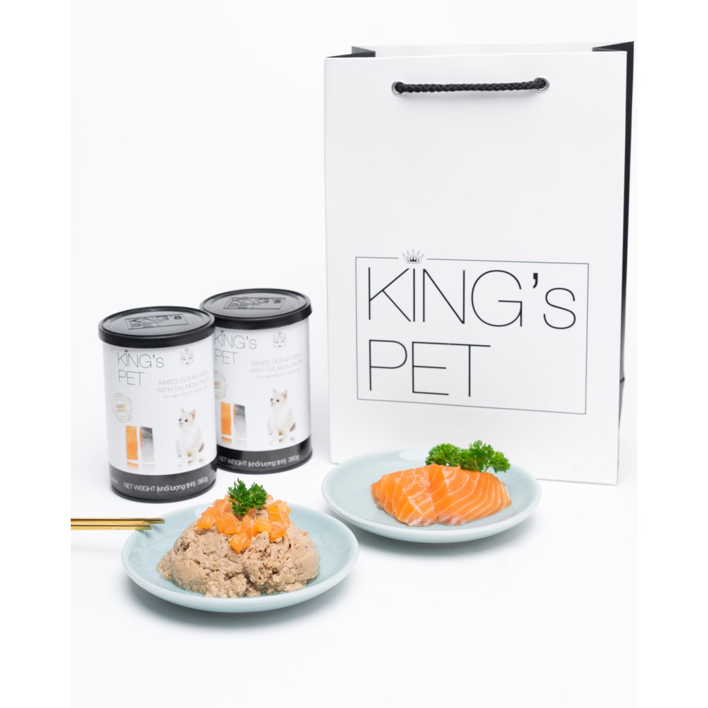 Pate cao cấp King's Pet - Vị Cá Hồi, Chân Giò Hầm, Cá Biển, Gà&amp;gan