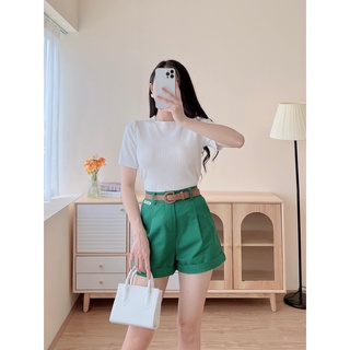 [PLS]ÁO LEN TĂM CỘC TAY TRƠN , ÁO LEN NỮ CỔ TRÒN BASIC