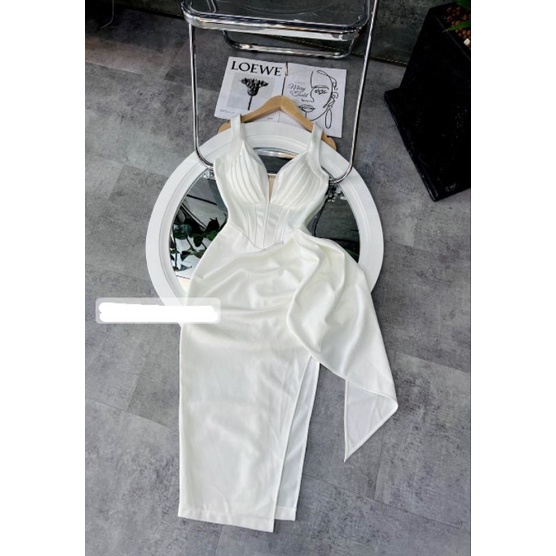 Váy ôm sẻ sườn Đầm ôm hai dây | BigBuy360 - bigbuy360.vn