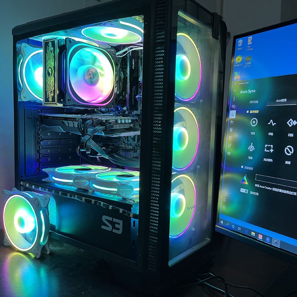 Quạt fan case ARGB Bubalus quạt tản nhiệt PC 12cm sync main Fan Led A RGB máy tính