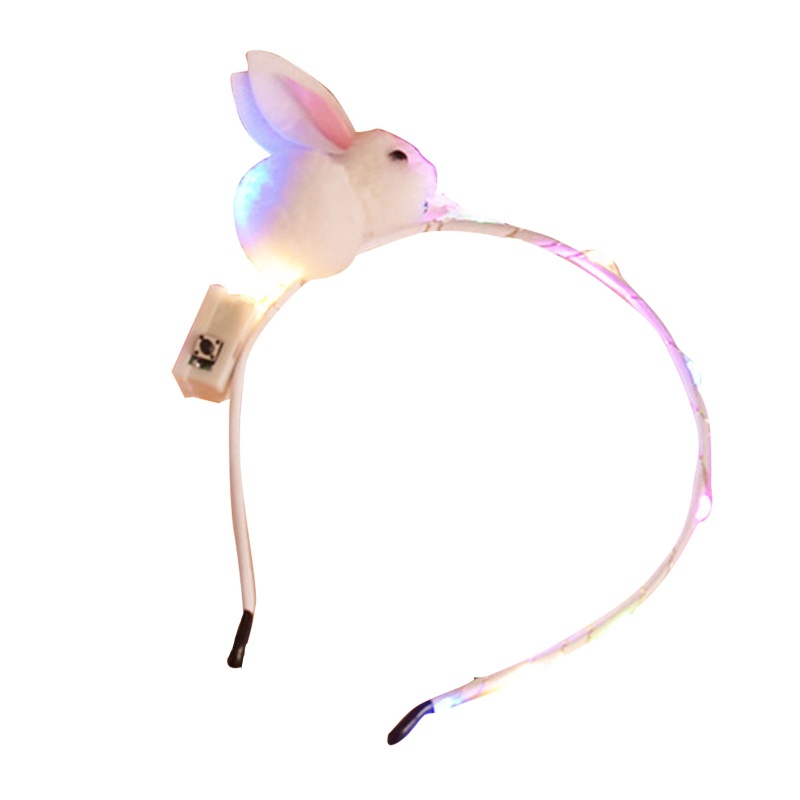 Cài Tóc Hình Tai Thỏ Có Đèn Phát Sáng Dễ Thương