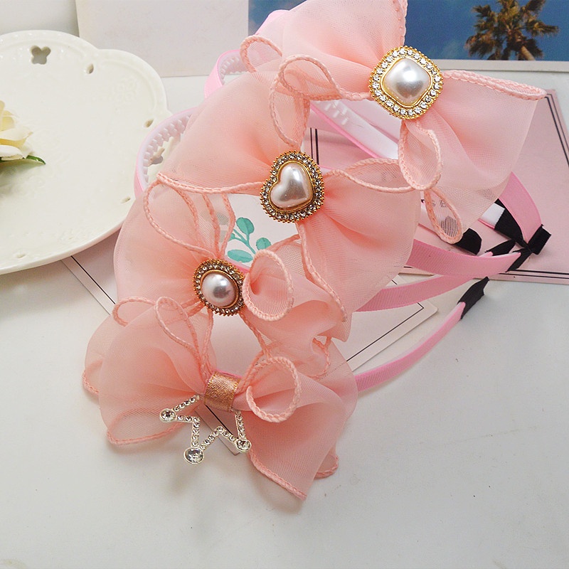 Kẹp Tóc Hình Vương Miện Đính Ngọc Trai Và Đá Xinh Xắn Cho Bé Gái