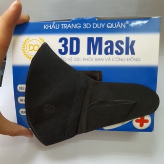 Hộp 50 chiếc khẩu trang 3D mask màu đen