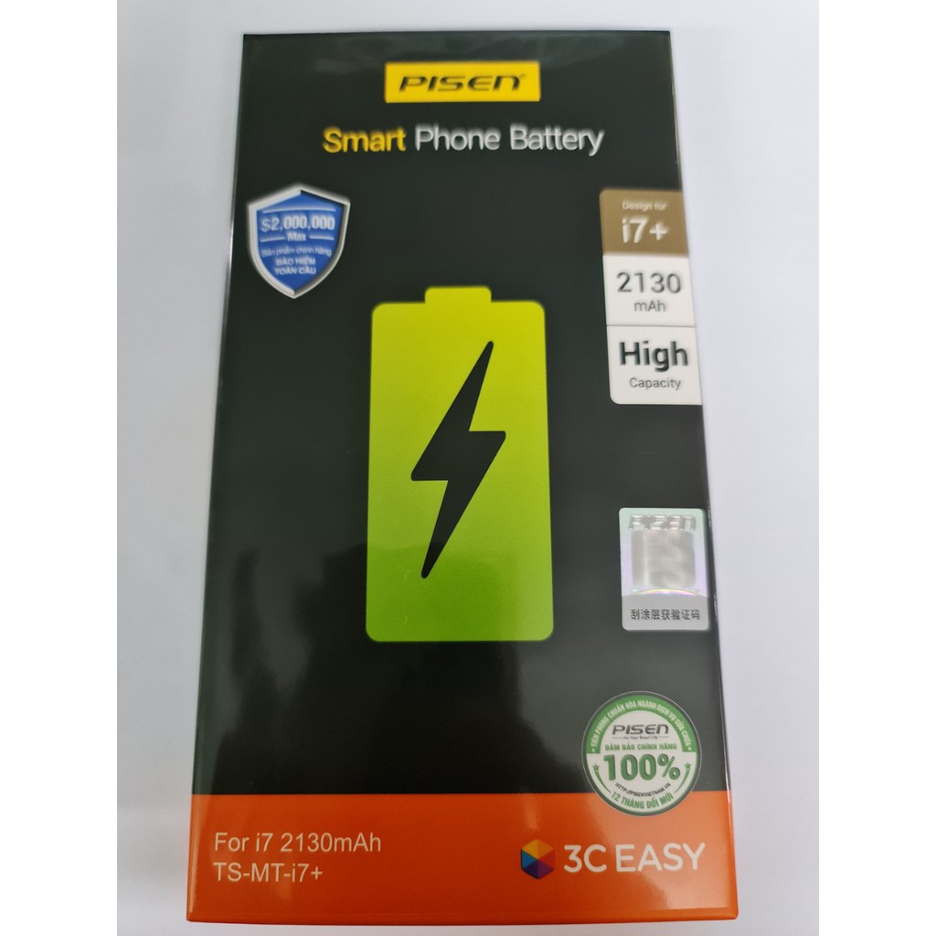 Pin Sạc Pisen TS-MT -i7(IP7,3.8V) Dung Lượng Cao - Hàng Chính Hãng