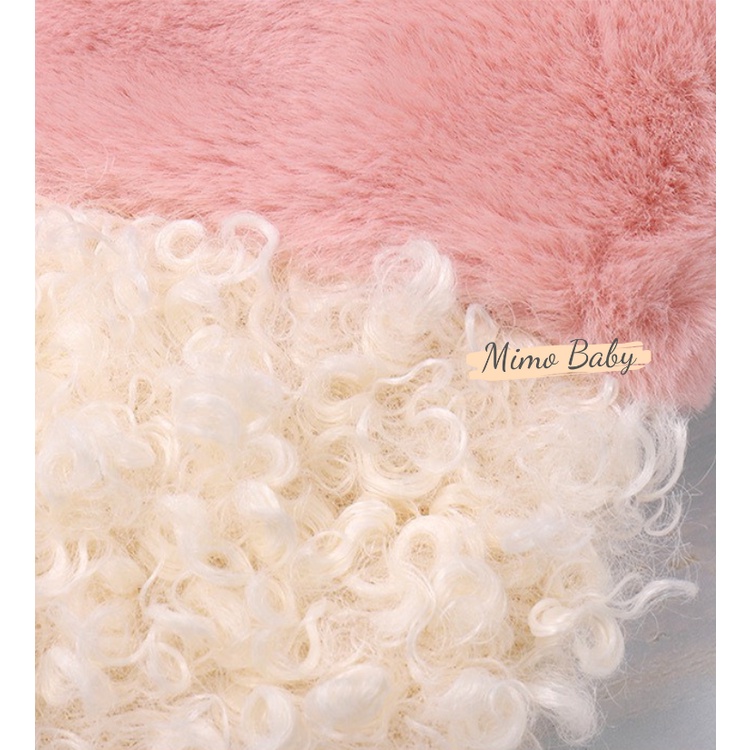 Khăn lông mềm mại gắn hình chú cừu dễ thương cho bé KL153 Mimo Baby