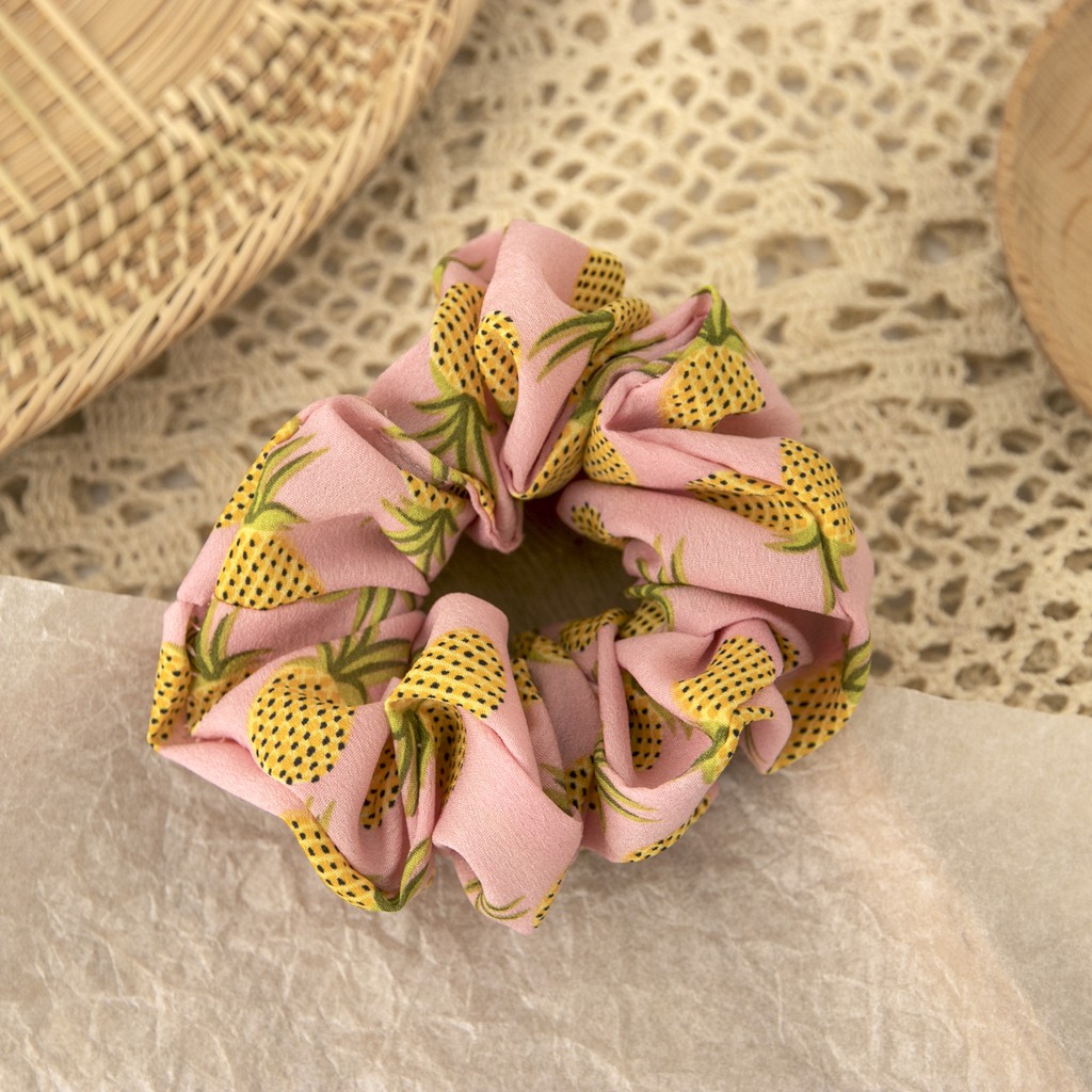 Dây buộc tóc scrunchie quả dứa thời trang Hàn Quốc