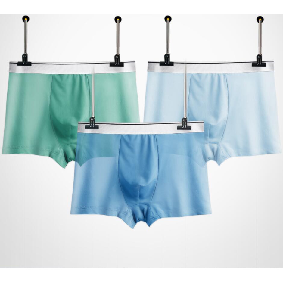 191008 Quần Lót Boxer Vải Lụa Mát Cá Tính Cho Nam