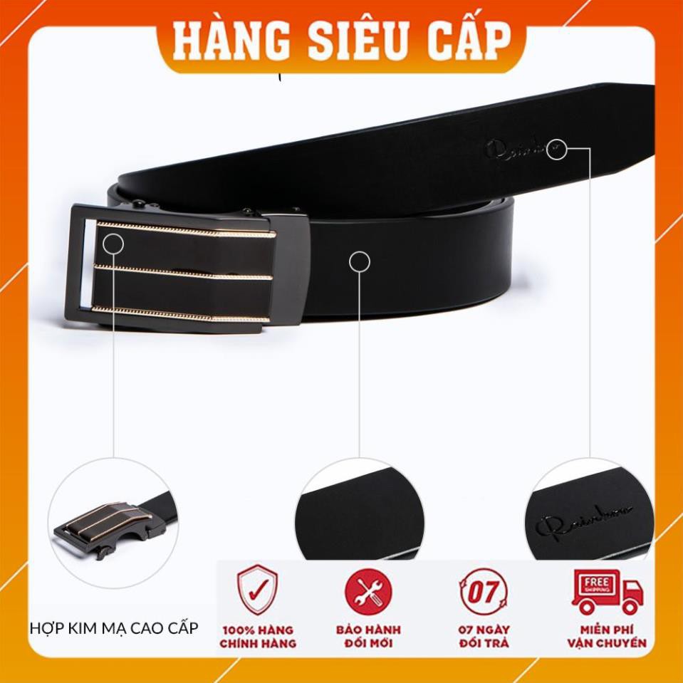 🌟 FREESHIP🌟DA THẬT 🌟 Thắt lưng nam Rainbow - 010 da thật kiểu dáng lịch lãm cho quý ông công sở MD07
