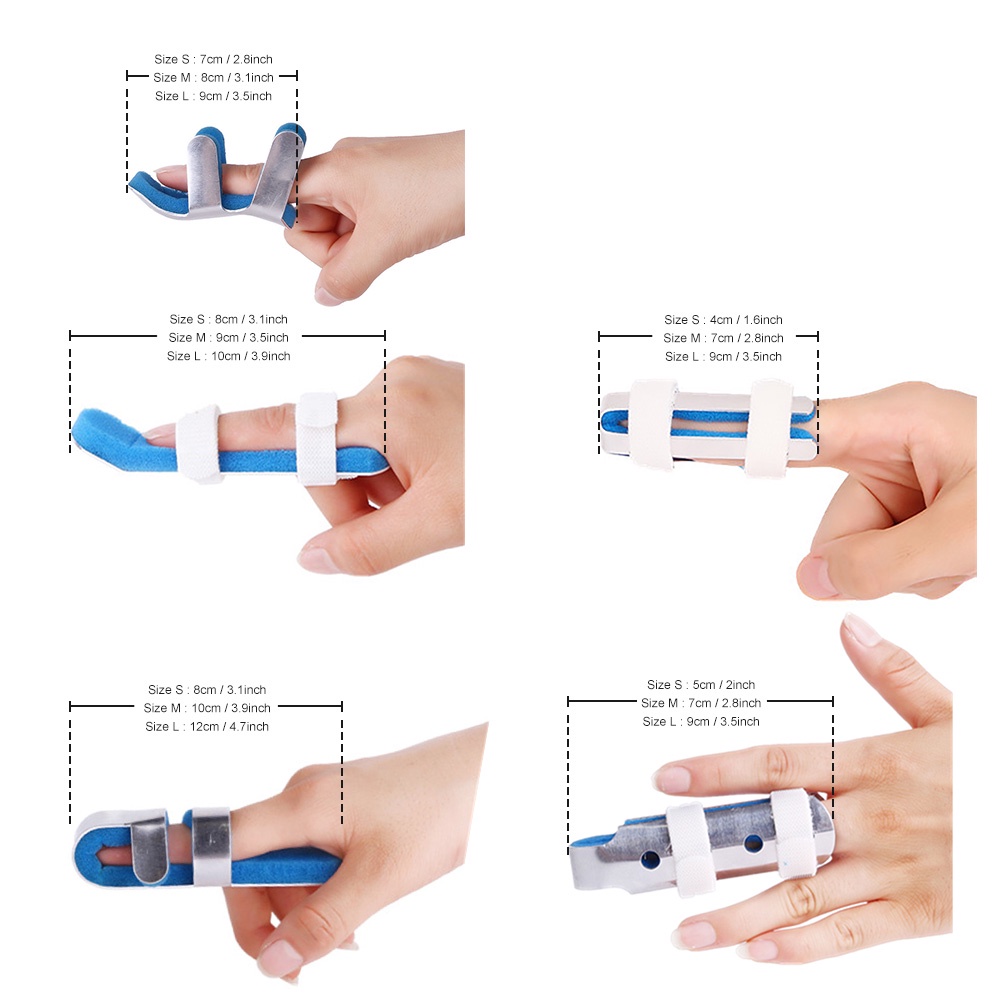 Đai nẹp thẳng SUOLAER chỉnh sửa ngón tay phục hồi chấn thương bằng nhôm 3 kích thước tùy chọn
