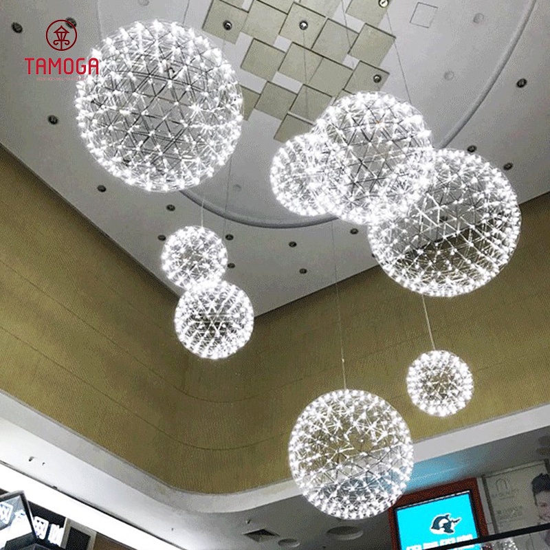 Đèn thả thông tầng cầu Sao 5840 cỡ 400mm