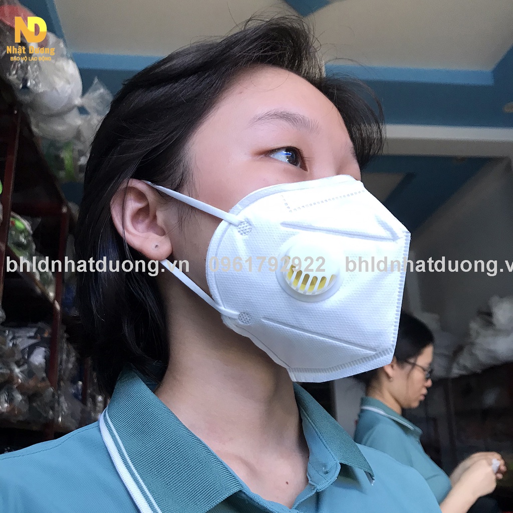 Khẩu trang N95 có van thở Khánh An lọc bụi mịn PM2.5, khẩu trang y tế 3D kháng khuẩn