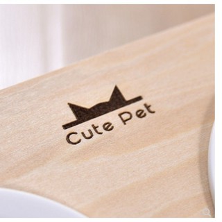 [Order] bát thức ăn đế gỗ cho mèo cưng