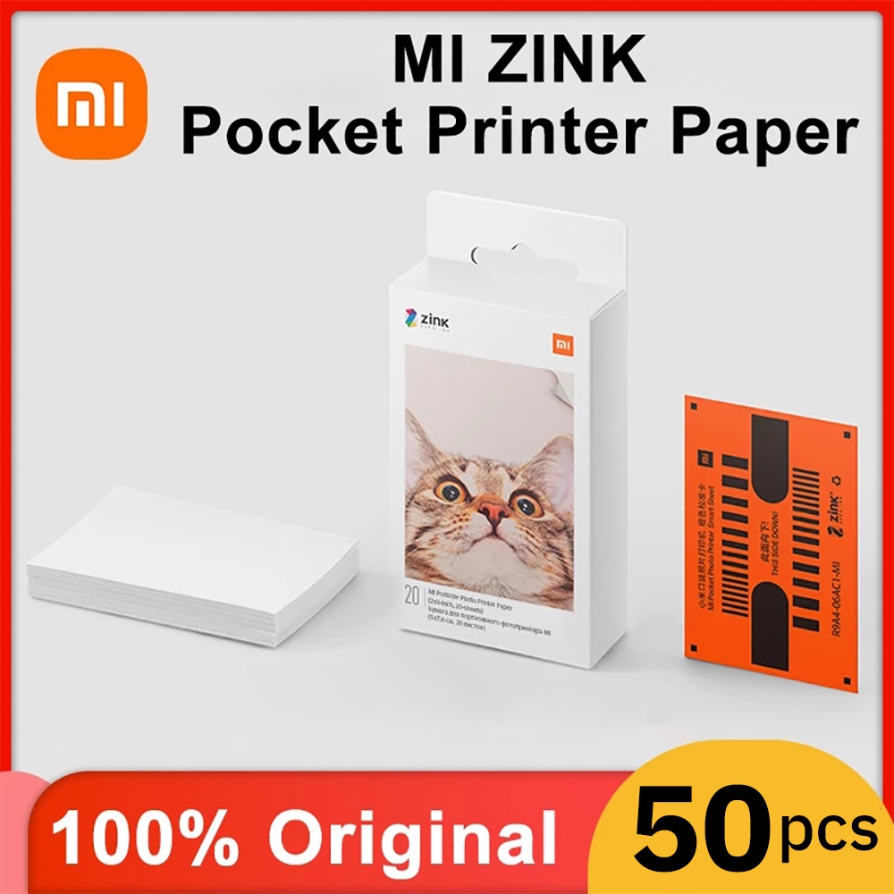 Set 50 Tờ Giấy In Ảnh Xiaomi Zuk 50 Tờ Xiaomi 3-inch Mini Bỏ Túi Tiện Dụng