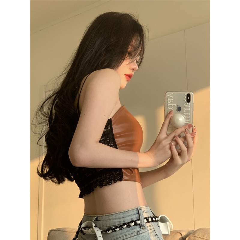 Áo Hai Dây Có Đệm Ngực Co Giãn Thời Trang Hàn Quốc Dành Cho Nữ