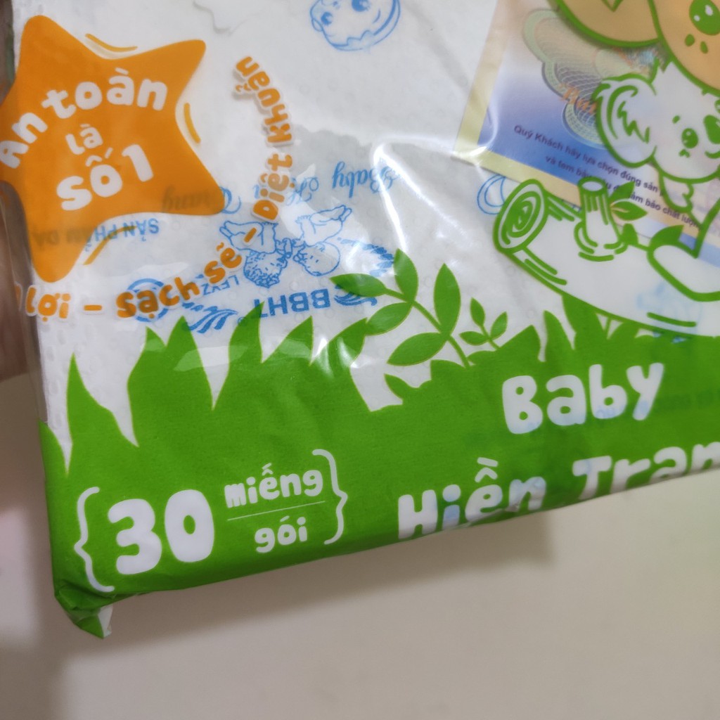 Miếng lót phân su HIỀN TRANG ✨Lót phân su cho bé sơ sinh bịch đại 30 tờ kèm tem 7 màu chính hãng