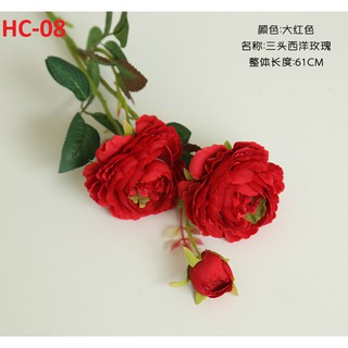 COMBO 5 CÀNH HOA HỒNG LỤA CAO CẤP