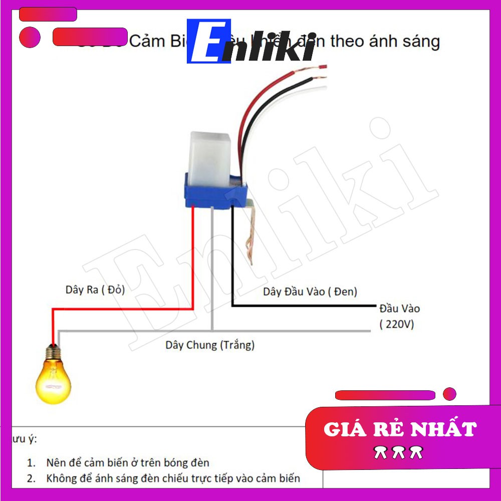 AS10 AS-10 Công Tắc Cảm Biến Ánh Sáng 220VAC 10A