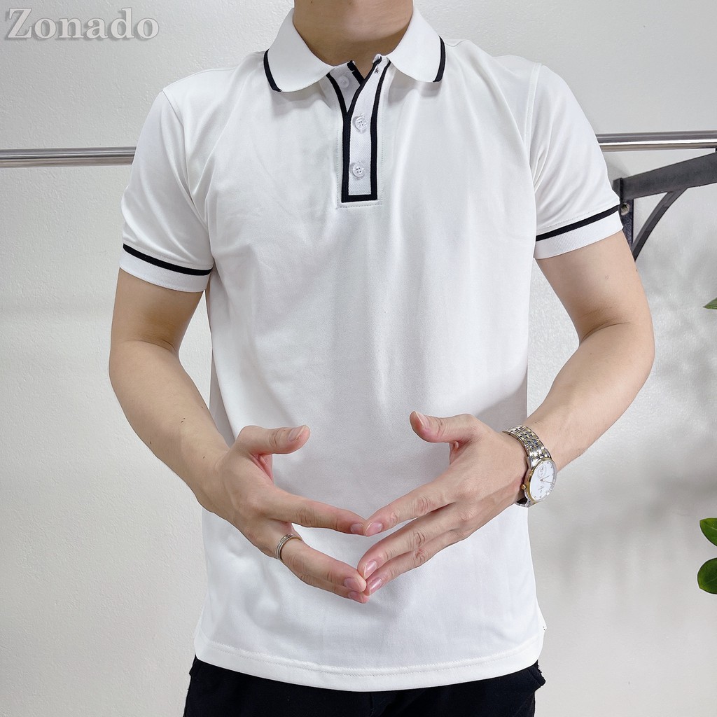 Áo phông có cổ cao cấp sang trọng, áo may tay độ khó cao chất vải cotton co giãn - Áo Polo nam mặc hè - Mã A01 ZONADO | BigBuy360 - bigbuy360.vn
