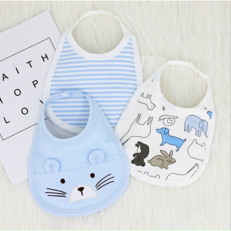 Set 3 yếm momcare chống thấm dây nhỏ [ babyboo]