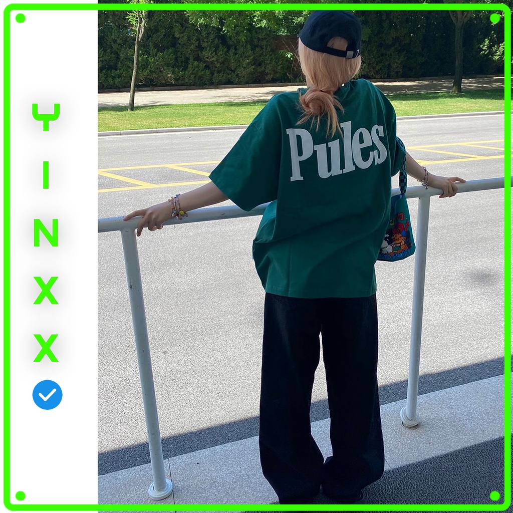 Áo thun màu xanh rêu tay lỡ Yinxx, áo phông unisex phom rộng nam nữ ATL26